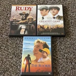 Rudy, The Greatest game ever played, Rookie DVDs set of 3